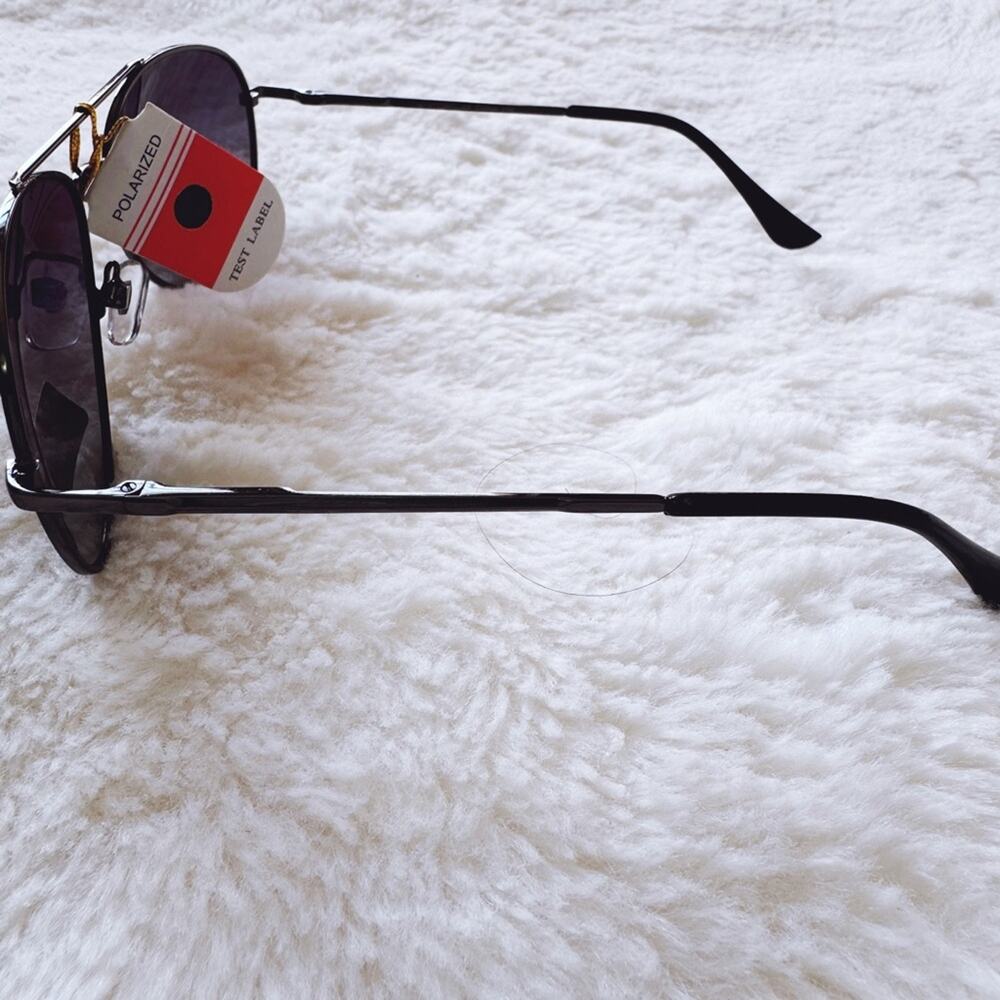 Freya Black W/Black Rim Polarized Aviator Sunglasses - Picture 8 of 13